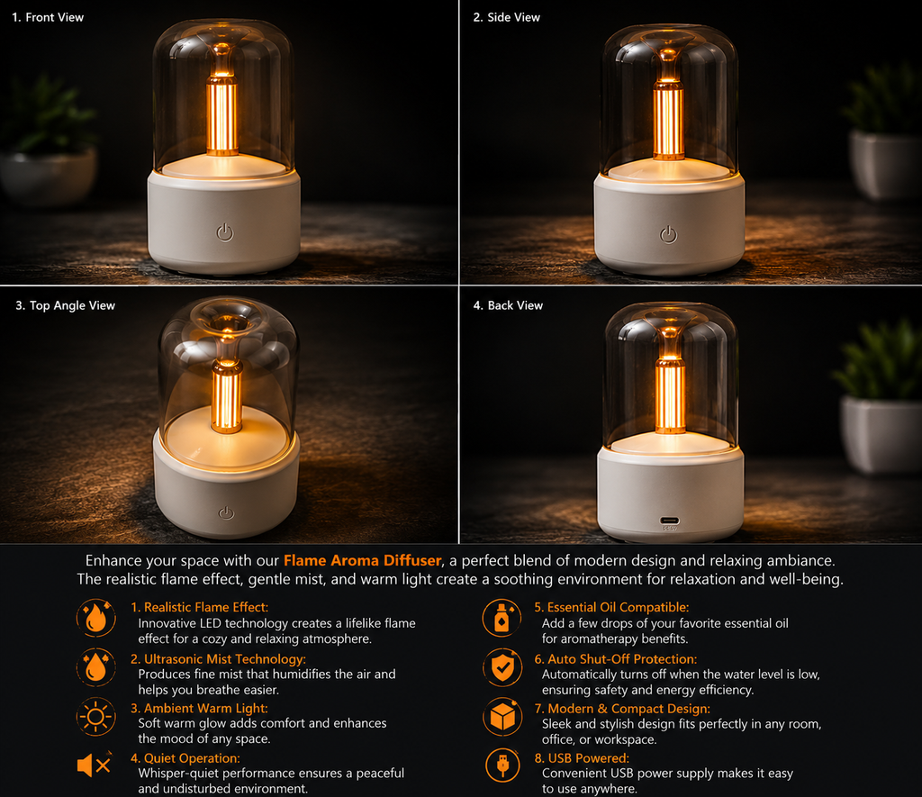 Warm Flame Aroma Diffuser Showcase