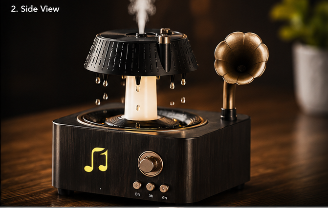 Retro Phonograph Aroma Diffuser Showcase