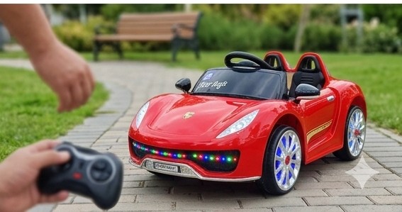 star toys red convertible electric ride on car (gt edition)